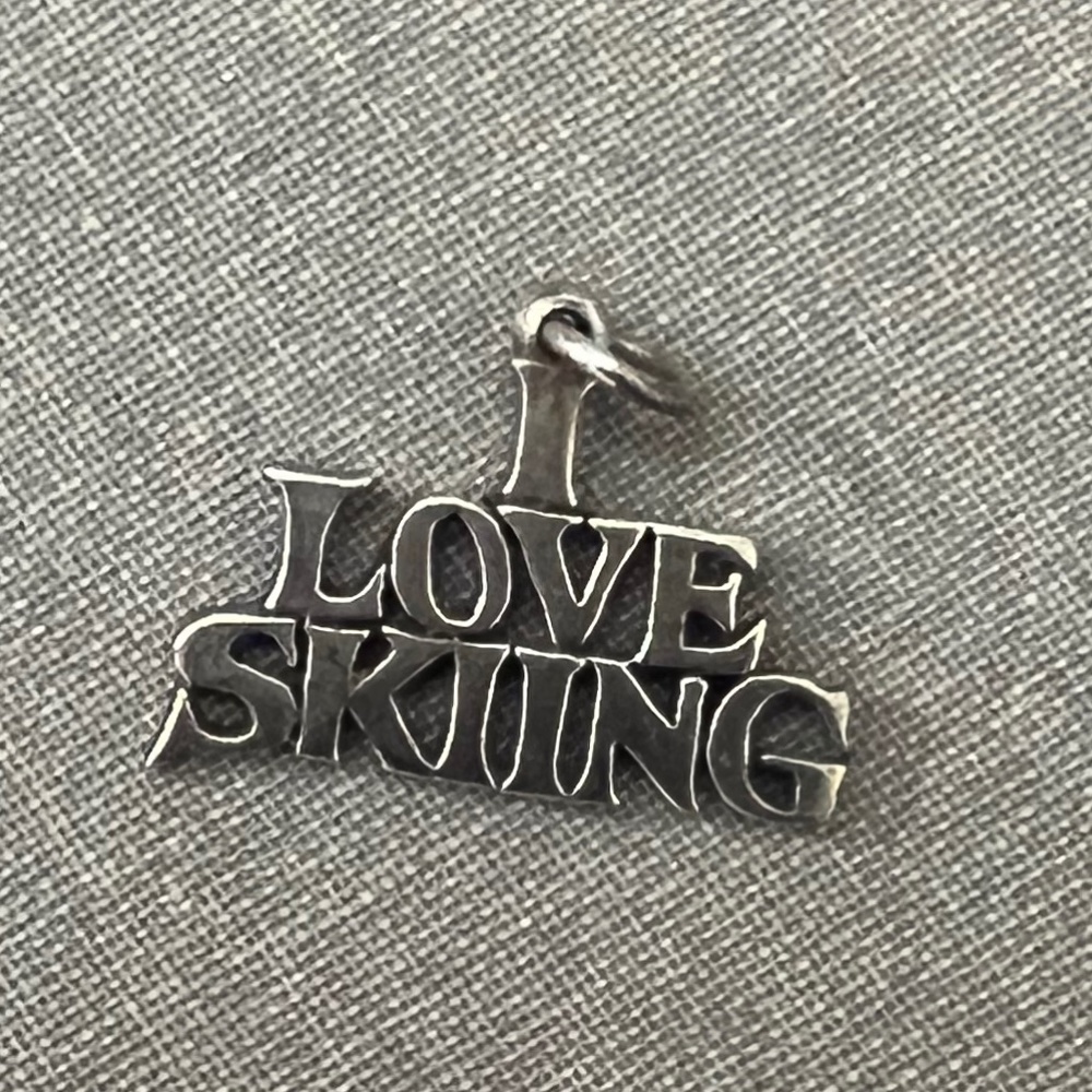 Vintage James Avery I Love Skiing Charm